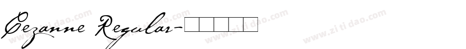 Cezanne Regular字体转换